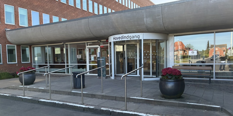 Hovedindgang Middelfart Nærhospital