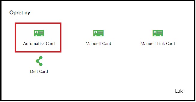 Automatisk card