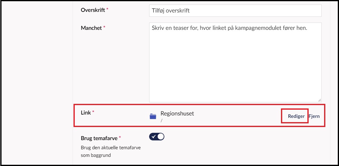 Rediger link